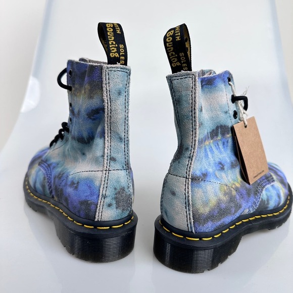 NIB Dr Martens 1460 Pascal Blue Tie Dye Printed Suede Leather Boots US 7 - Picture 9 of 16